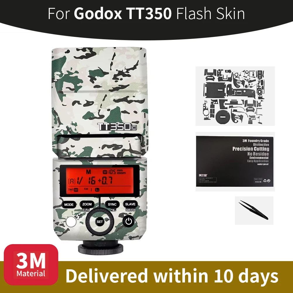 Para Godox TT350 piel Godox TT350 cámara flashes piel antiarañazos Godox Flash pegatina película protectora
