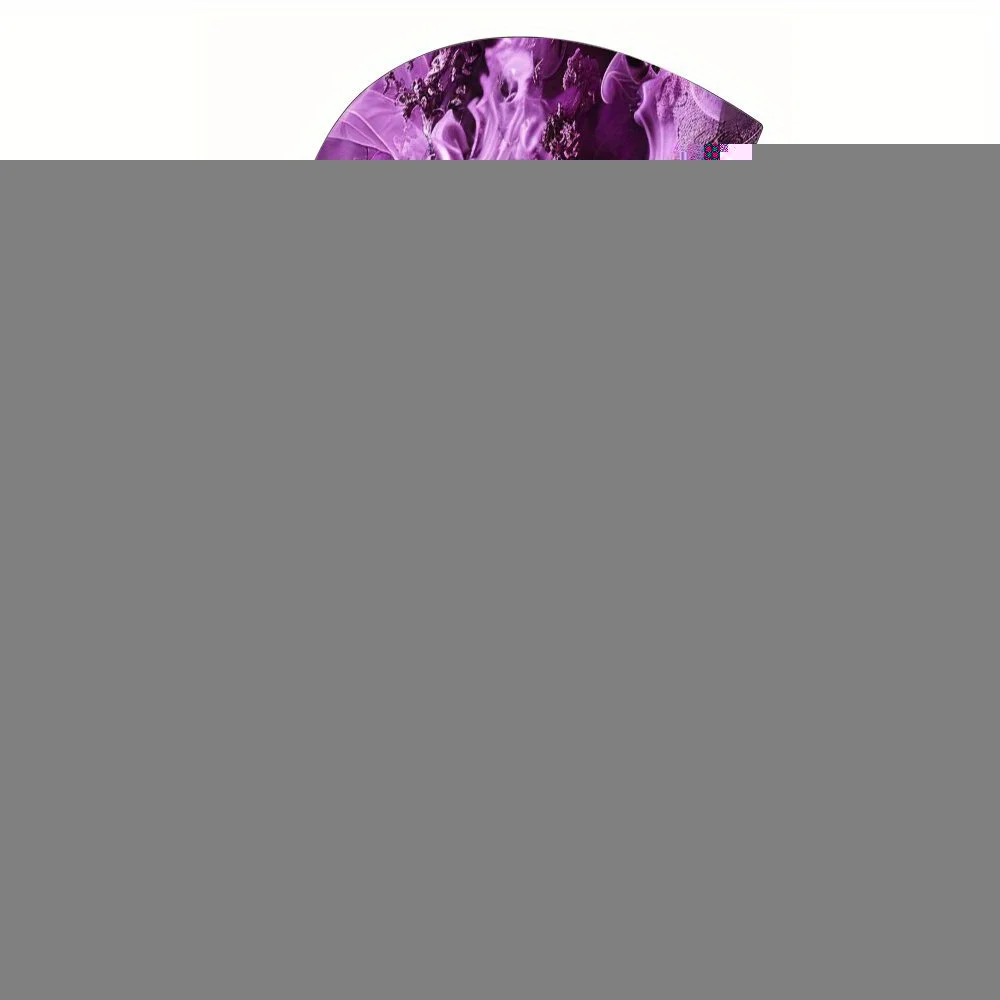 Daring Purple Skull Motif Full Face Vinyl Motorcycle Helmet Decorative Sticker Waterproof Self-adhesive Gift for Motorcycle Enth