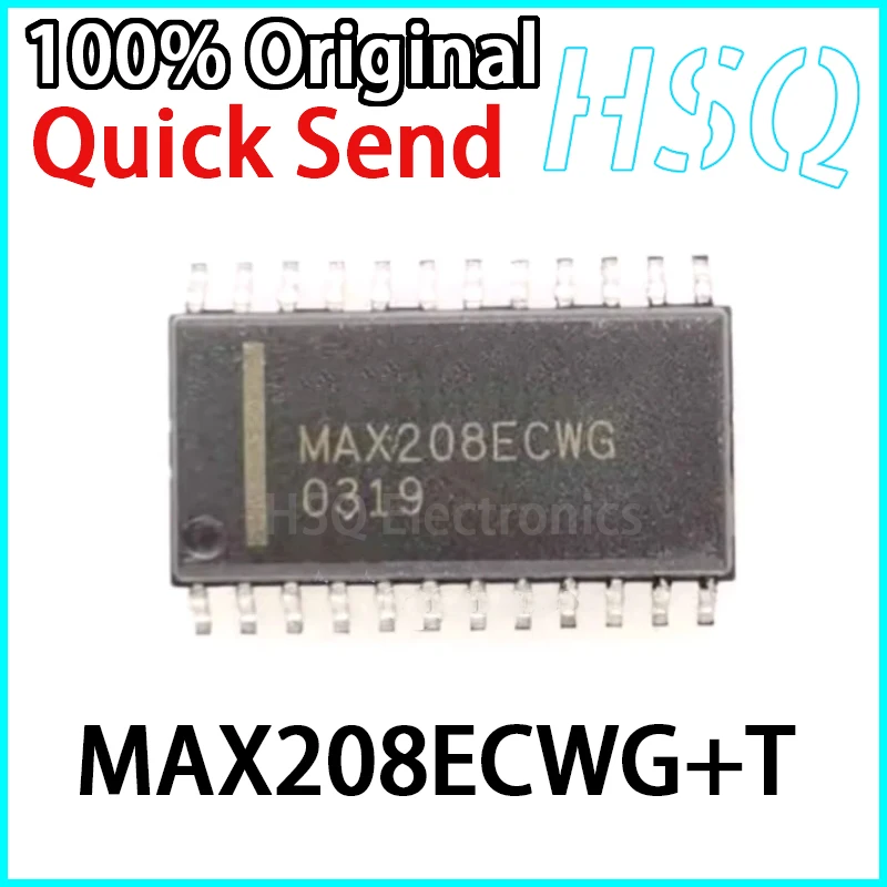 1PCS New Original MAX208ECWG+T MAX208ECWG SOP-24 Patch RS-232 Driver Transceiver Chip in Stock