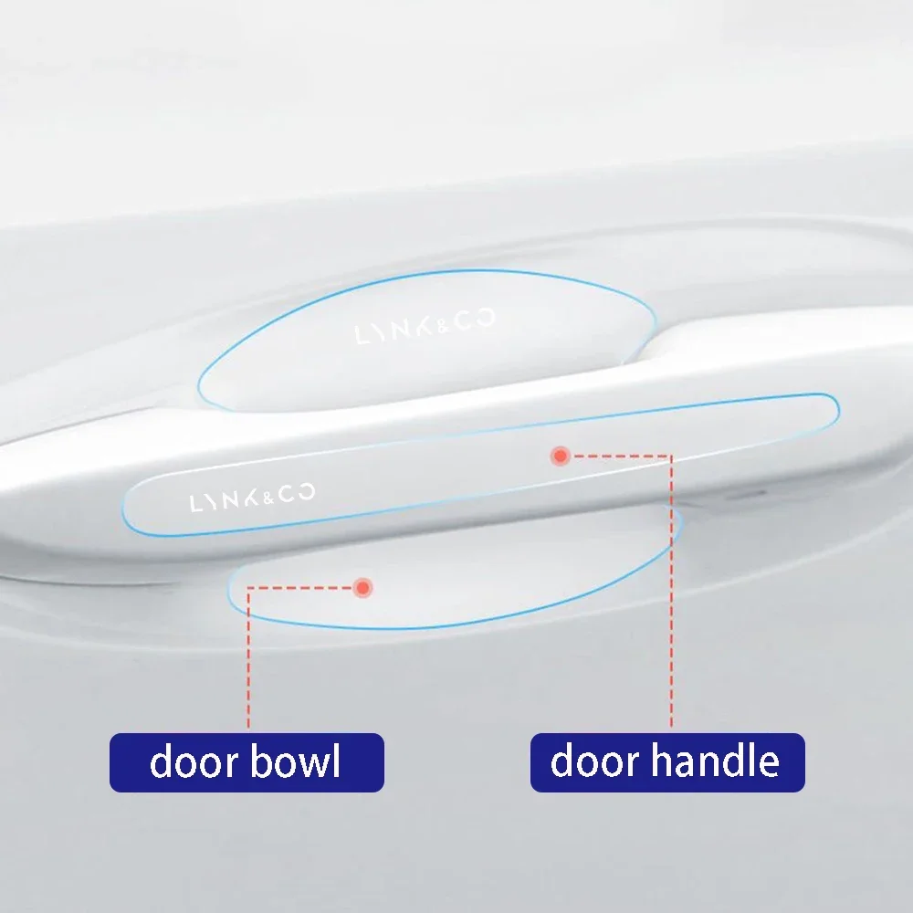 8pcs Car Door Bowl Anti-scratch Sticker Clear Door Bowl Handle Protection Decal For Lynk & Co 05 01 02 03 06 Car accessories - Image 3