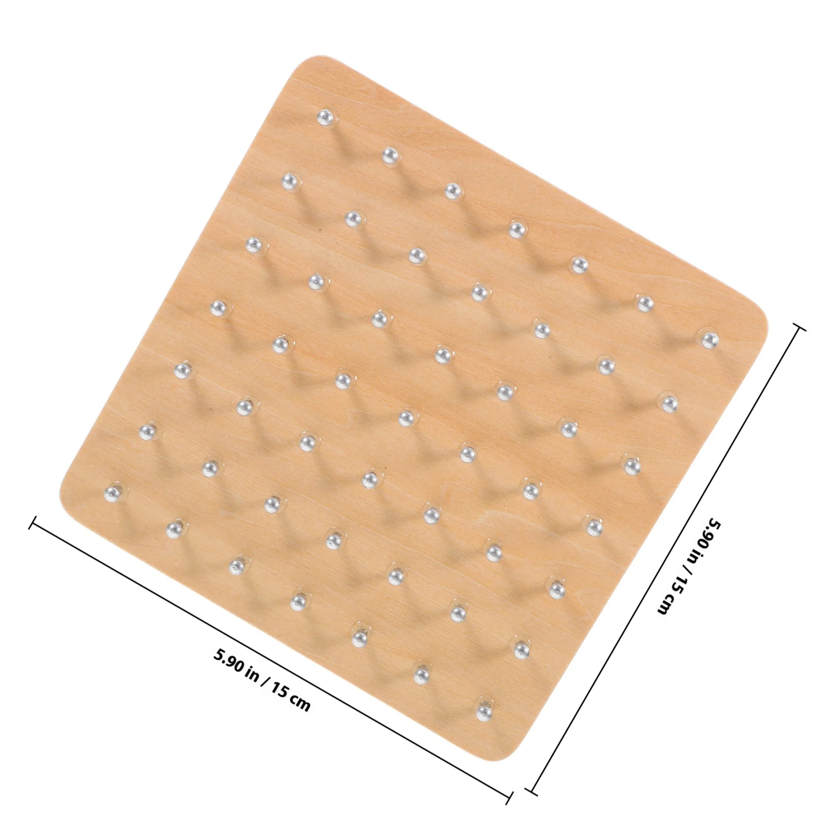 1Set Wooden Nail Board Fine Craft Educational Geoboard Kids Math Learning Tool Parent Child Travel Game Creative Shape Puzzle