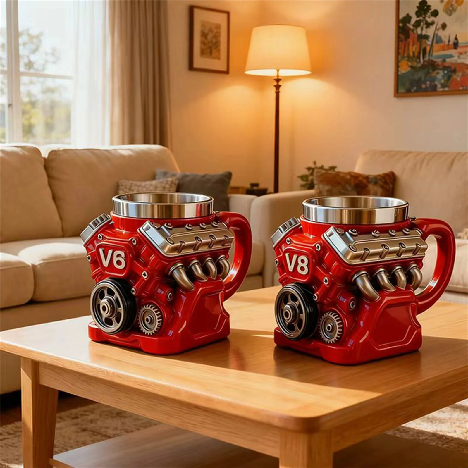 

Винтажная кофейная чашка с двигателем, изоляционная кружка для воды для любителей автомобилей, механика, инженеров, отцов, мужчин, подарки для парней