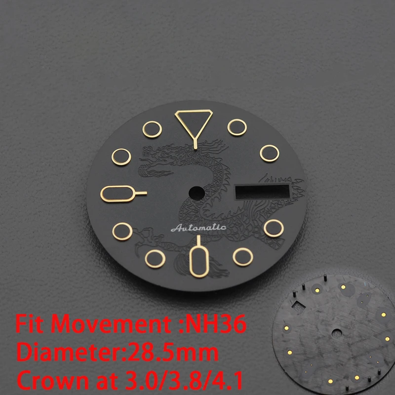 28.5 مللي متر C3 الأخضر الأزرق لوم الهاتفي صالح ساعات رجالية SKX007 SKX009 6105 SRPD TunaTurtle ساعة حافظة لليابان 7s26 NH35