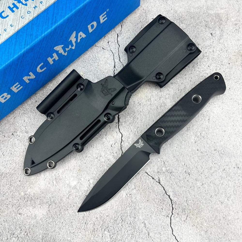 

BM 163BK High Hardness Straight Knife D2 Steel Nylon Fiber Handle Outdoor Camping Portable EDC Pocket Knife Window Breaker