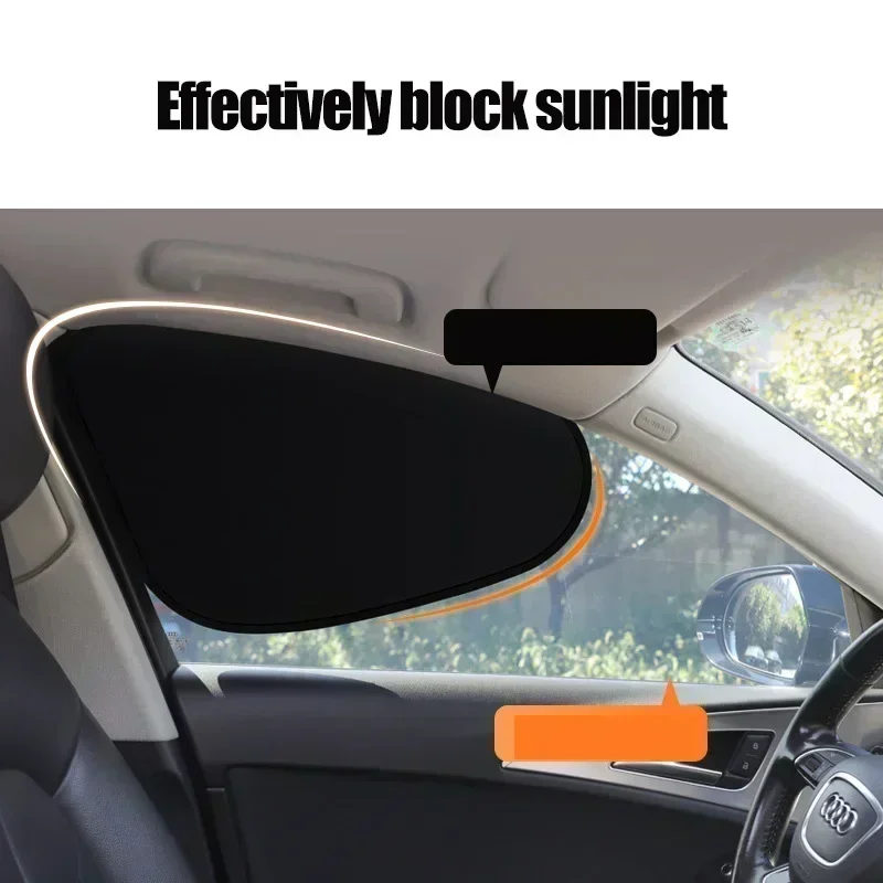 Car Sunshade Window Self-priming Sunscreen Heat Insulation Shield Inside Electrostatic Adsorption Side Curtain Privacy Car Mesh view 4