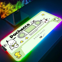 RGB Backlight Mouse Pad P-pochacco Anime Gabinete Gamer Computer LED Desk Mat Keyboard Gaming Accessories 900x400 Mousepad