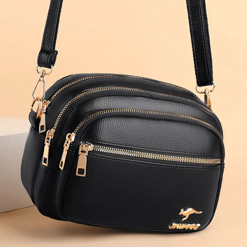 2024 Women New Bag Multi Layered Versatile Single Shoulder Crossbody Bag Multi Pocket Mom Collecting Wallet Cross Border Handbag