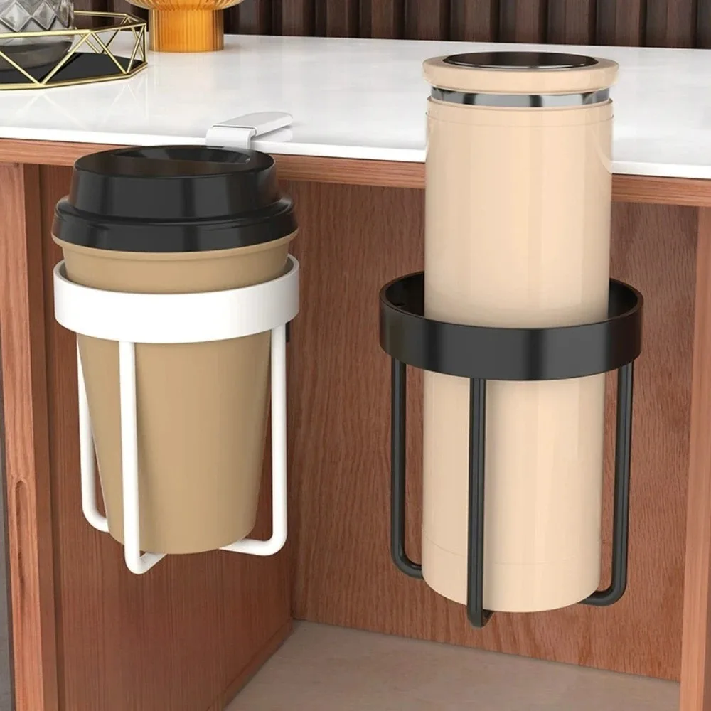 1PC Deepen Clip on Table Cup Holder Horizontal Vertical Mount Anti Spill Metal Clamp Storage Rack for Office Desk Mug Holder