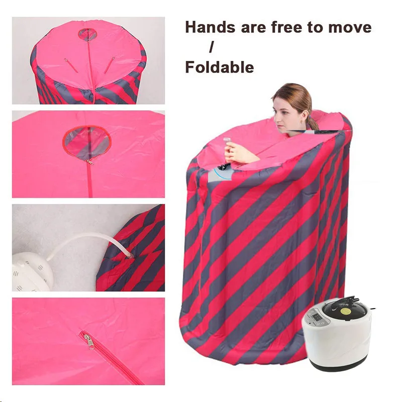 Modern Red Cedar Electric Heating Inflatable Foldable Steam Bucket for Adults to Lie or Sit