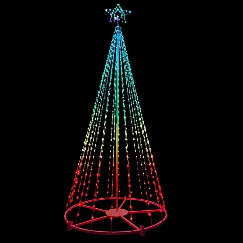 Outdoor Commercial Christmas Tree Festive Light Strip LED Christmas Tree for City Square Mall Outdoor Event Decoration
