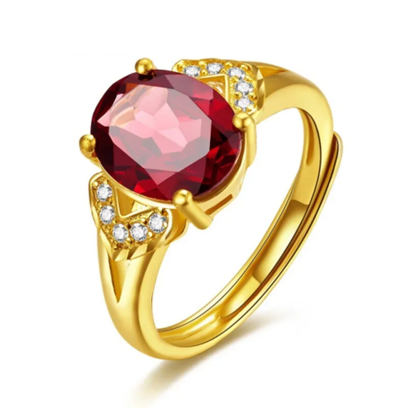 

24.k женское инкрустированное настоящим покрытием желтого золота 18k 999 24k кольцо с застежкой не выцветает ювелирные изделия