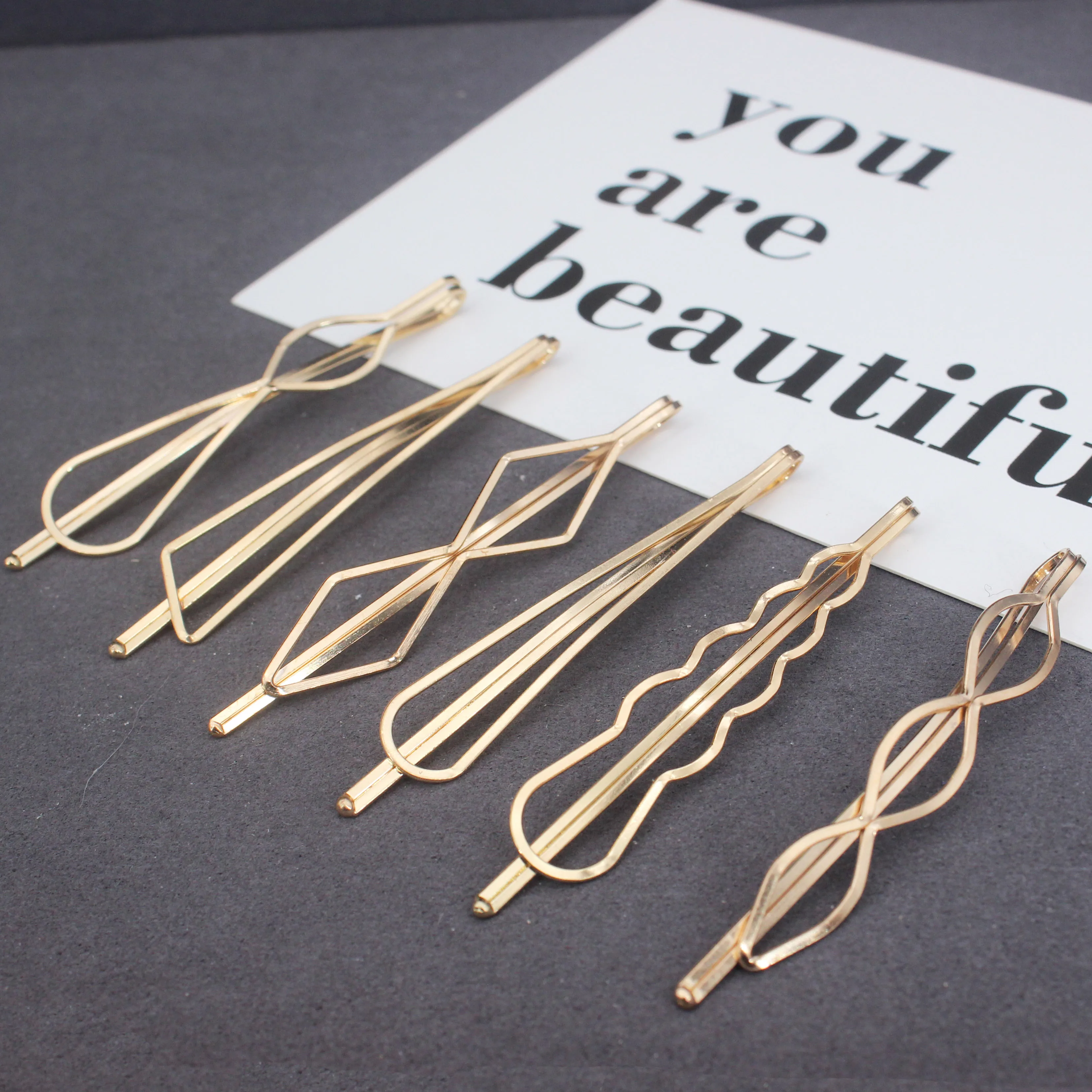 Korea Simple Metal Hair Clips for Women Geometric Gold Color Hairpins Hair Accessories Barrettes Clips Hair Styling Tools Gifts