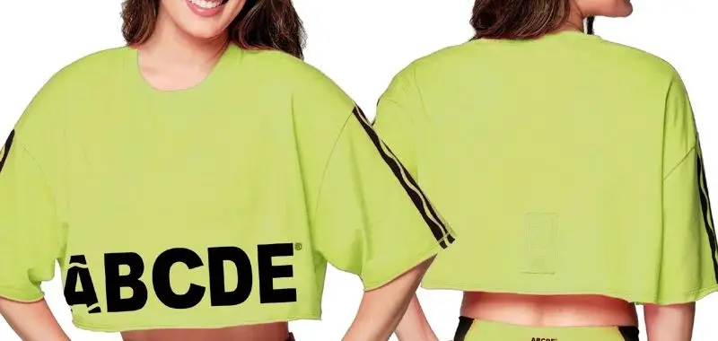 ABCDE fitness leisure sports dance cotton short sleeve loose T-shirt 0389