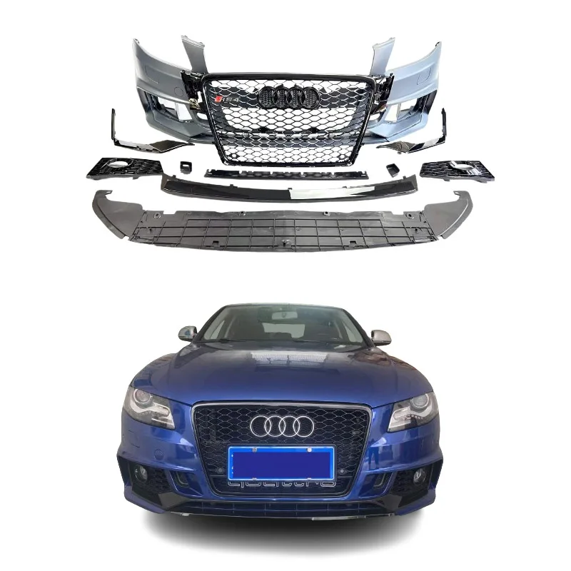 

Suitable For Audi A4 B8 body kit 2008-2012 S4 upgrade RS4 front car bumper and grille