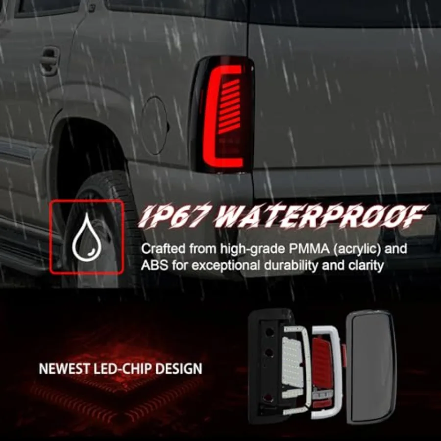 مصابيح خلفية LED متتابعة لـ 20002006 تشيفي سوبربان 1500 2500 تاهو جي إم سي يوكون يوكون XL 1500 2500 مع بداية الرسوم المتحركة داينا #5