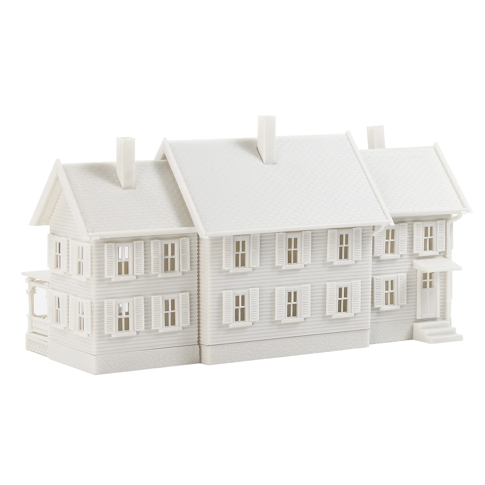 Evemodel N Scale 1:160 Model Two-story Building Kit Front Porch Dwelling House Unassembled Unpainted JZN5891JJ