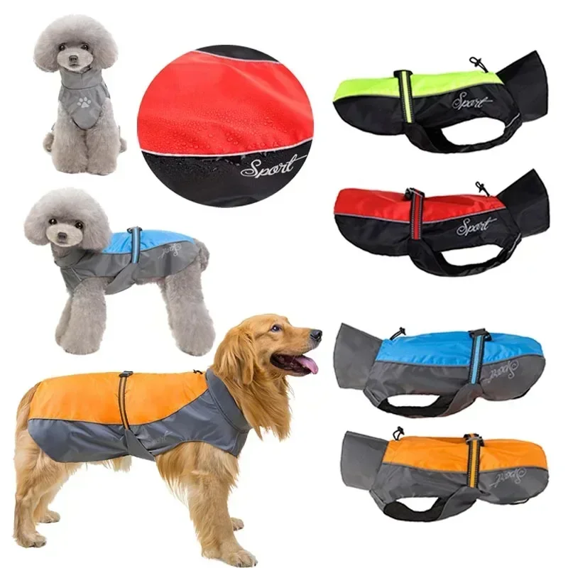 Dog Raincoat for Small Large Dog Cat Clothes S-9XL Waterproof Pet Apparels Reflective Chihuahua Clothing Pug Coat Pet Supplies