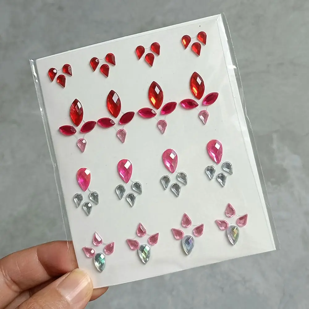 장식 DIY 얼굴 보석 스티커 얼굴 문신 스티커 아이 라이너 다이아몬드 데칼 얼굴 라인 석 스티커 바디 컬러 다이아몬드