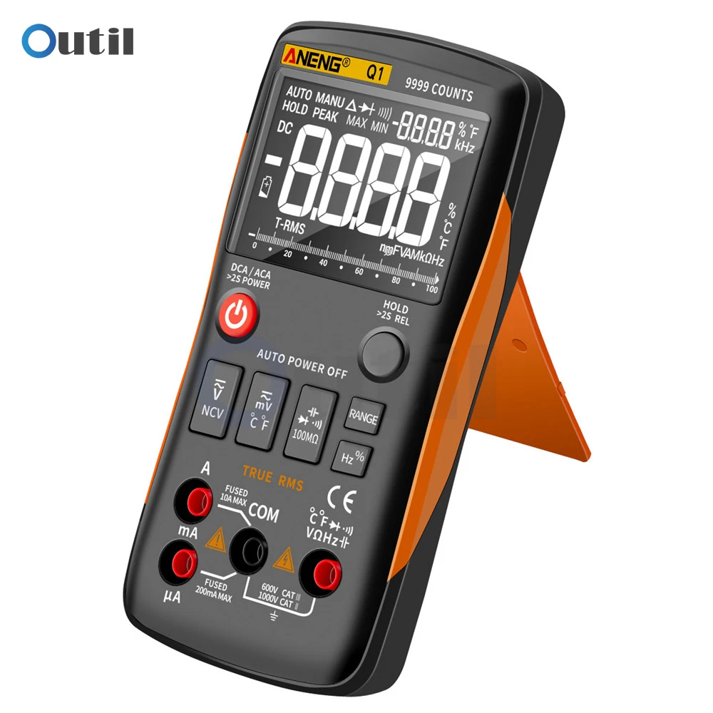 ANENG Q1 Multimetro digitale 9999 Tester analogico Vero RMS Transistor fai da te Condensatore NCV Tester Lcr Meter Multimetro professionale