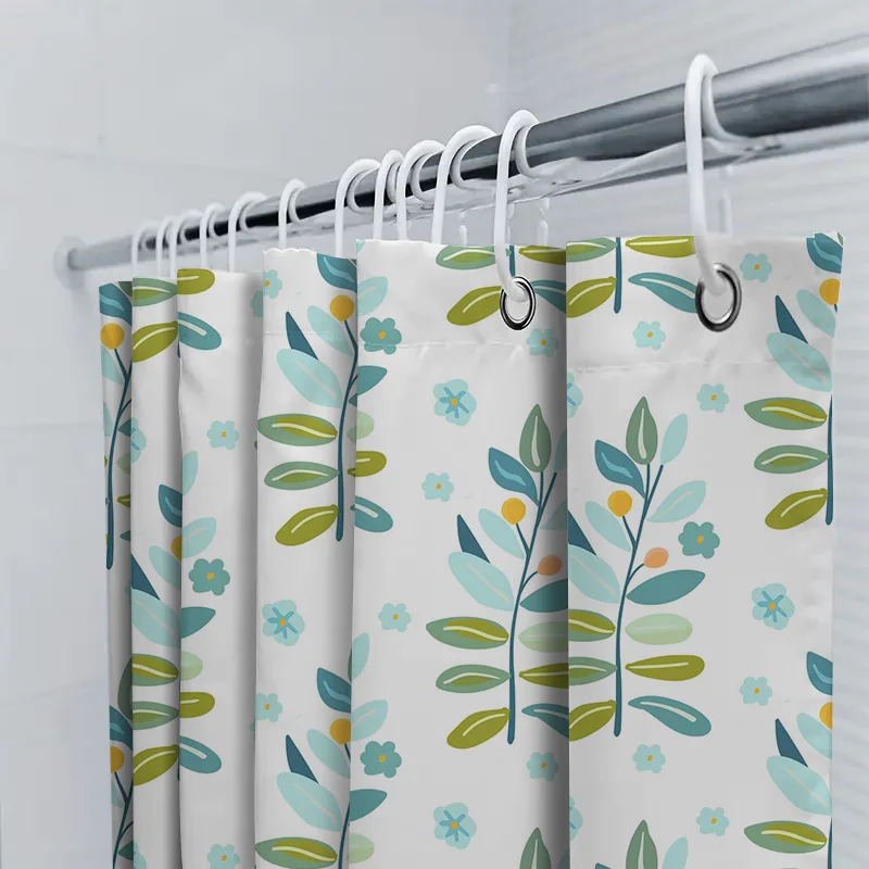 Decorative Shower Curtains with Floral Patterns Modern Bathroom Decor for Home Use