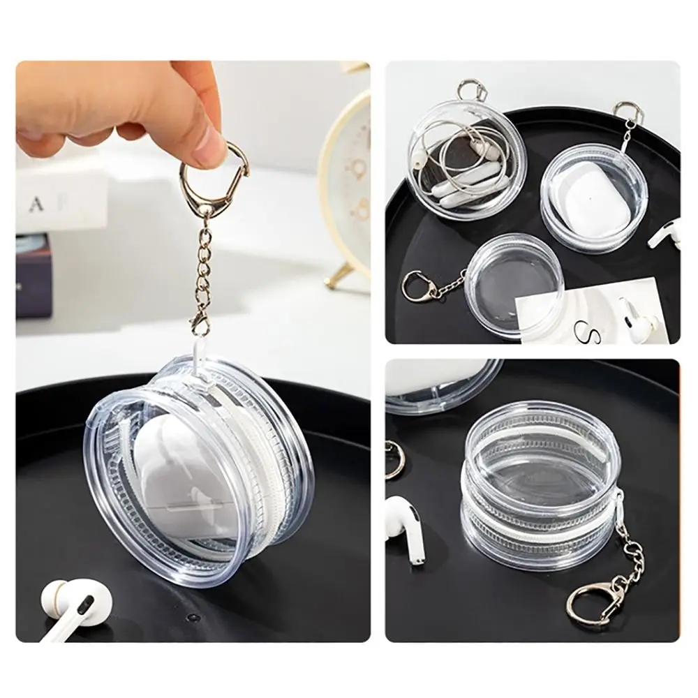 Sac d'extérieur Transparent, câble de données pour clé d'écouteurs, Dia.6.3/7/8cm, sac de rangement pour câble de données, sac de décoration pour jouet