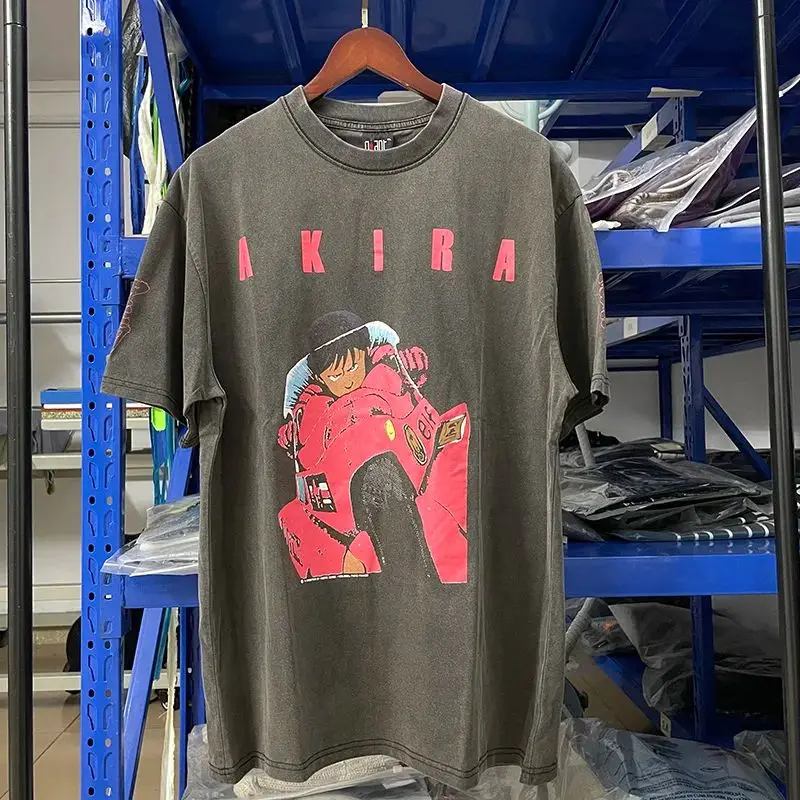 VTG AKIRA Cyberpunk Cartoon Vintage T-Shirt Summer Cotton Loose Fashion Casual Men and Women Short Sleeve