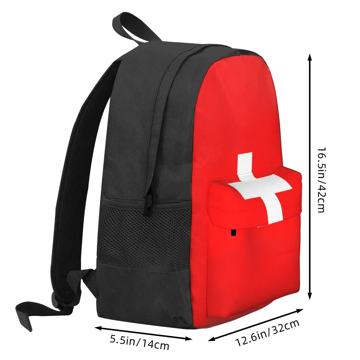 Swiss Switzerland Flag Backpack Student BookBag Kids School Bag Laptop Shoulder Bags for Men Women