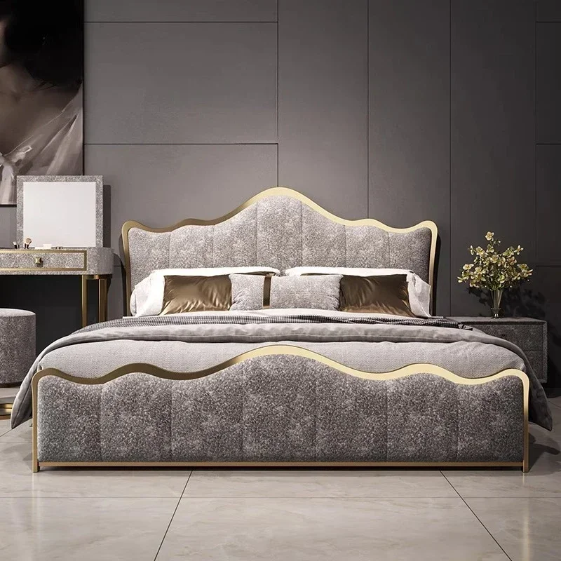 Double Bed 180x200cm Full Marriage Bedrooms Dorm Room Essential Full Bedroom Furniture Bedroom Full Sizebed Frame With Headboard