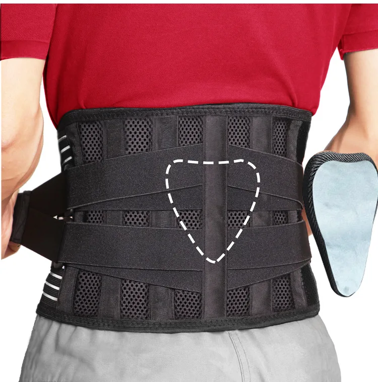 Double-fixed and pressurized abdominal support belt, fitness net fabric, breathable for exercise, abdominal support with strengt