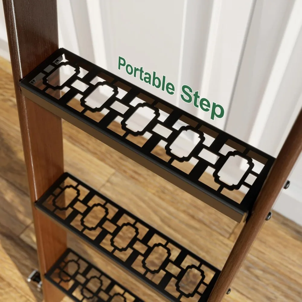 سلم دوار للمكتبة ذو 11 خطوات بتصميم مغزل