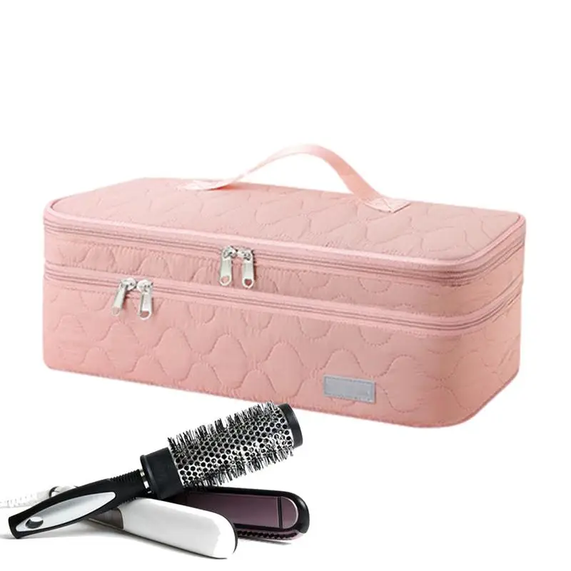 Hair Tools Travel Bag Double Layer Hair Dryer Storage Case Hair Styling Tools Bag Curling Irons Organization Bag For Travel And