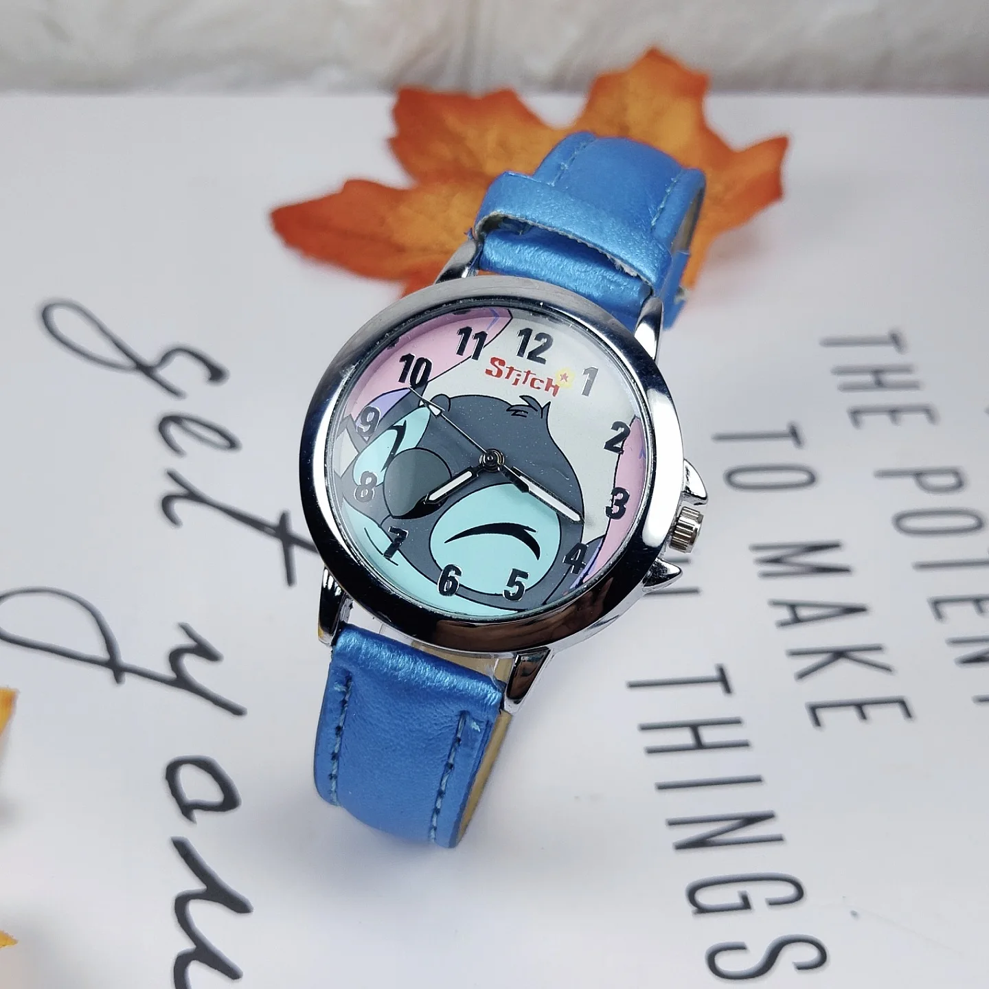 Cartoon Disney Stitch orologi per bambini ragazze cinturino in pelle orologio da donna orologio da donna impermeabile reloj infantil