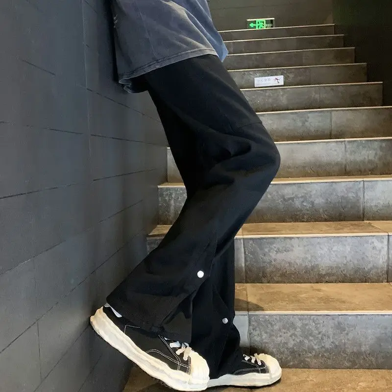 Witte cargo jeans dames heren knappe high street Amerikaanse stijl herfst rechte pijpen wijde pijpen licht uitlopende broek
