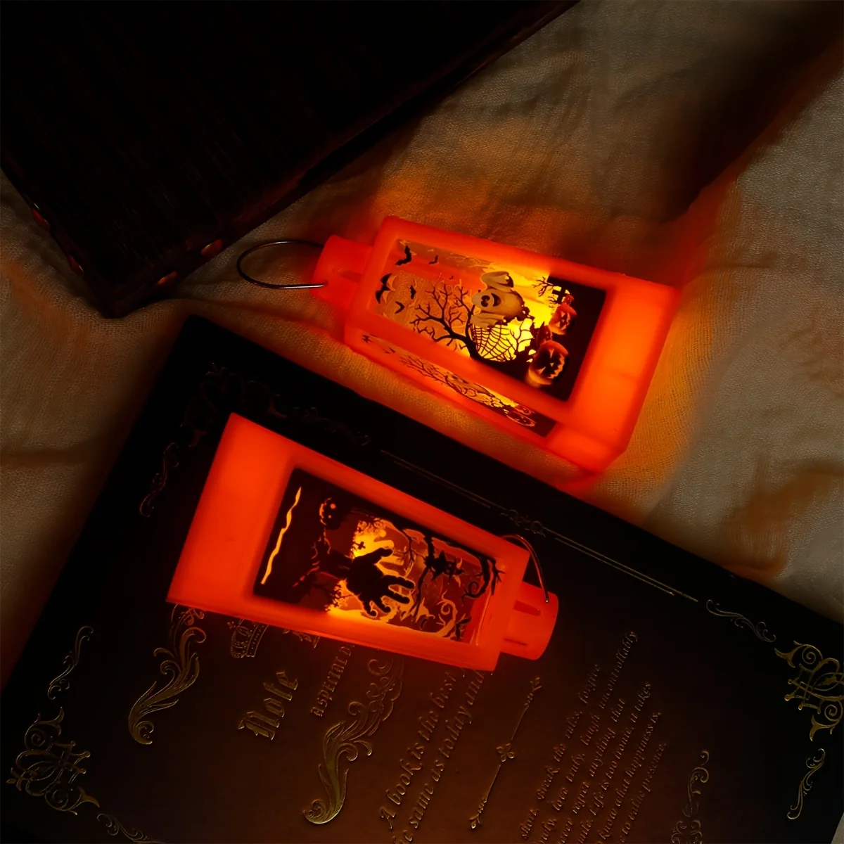 فانوس الهالوين بجمجمة اليقطين ، مصباح فانوس ليد لحفلات المهرجانات ، إكسسوارات منزلية ، ديكور 2 * *