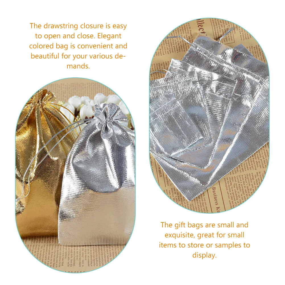 

100 Pcs Goodie Bags Candy Jewelry Container Wedding Favor Drawstring Bulk Travel