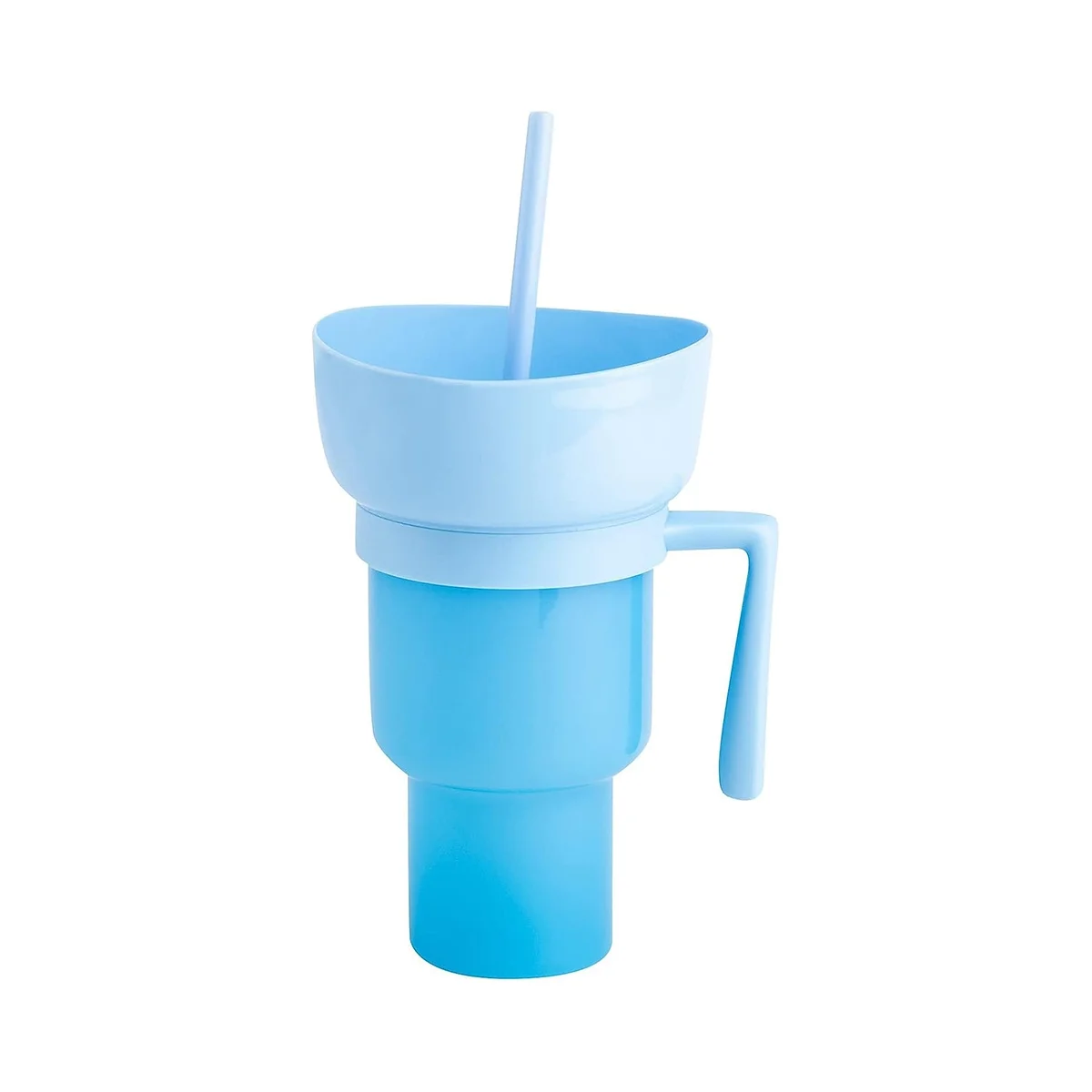 1PC Stadium Tumbler Popcorn Large Cup Snack Cup Multifunctional Cups 1000Ml Blue