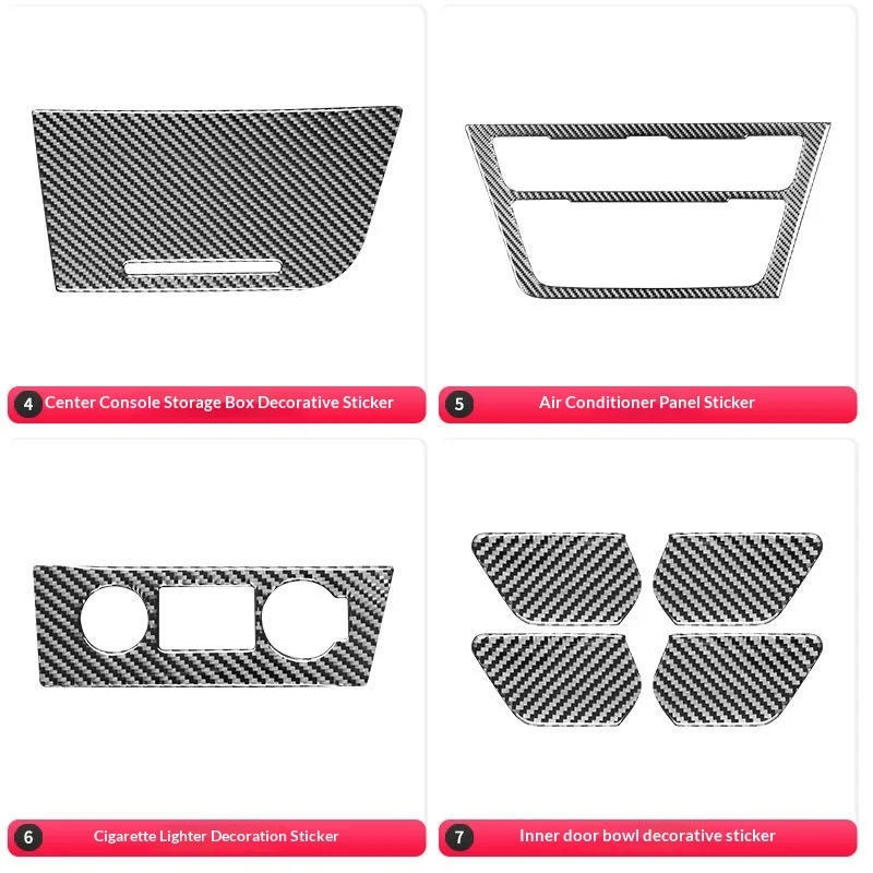 

For 2015-2017 Hyundai Sonata 9th Gen Carbon Fiber Gear Shift Cup Holder Panel Interior Decoration