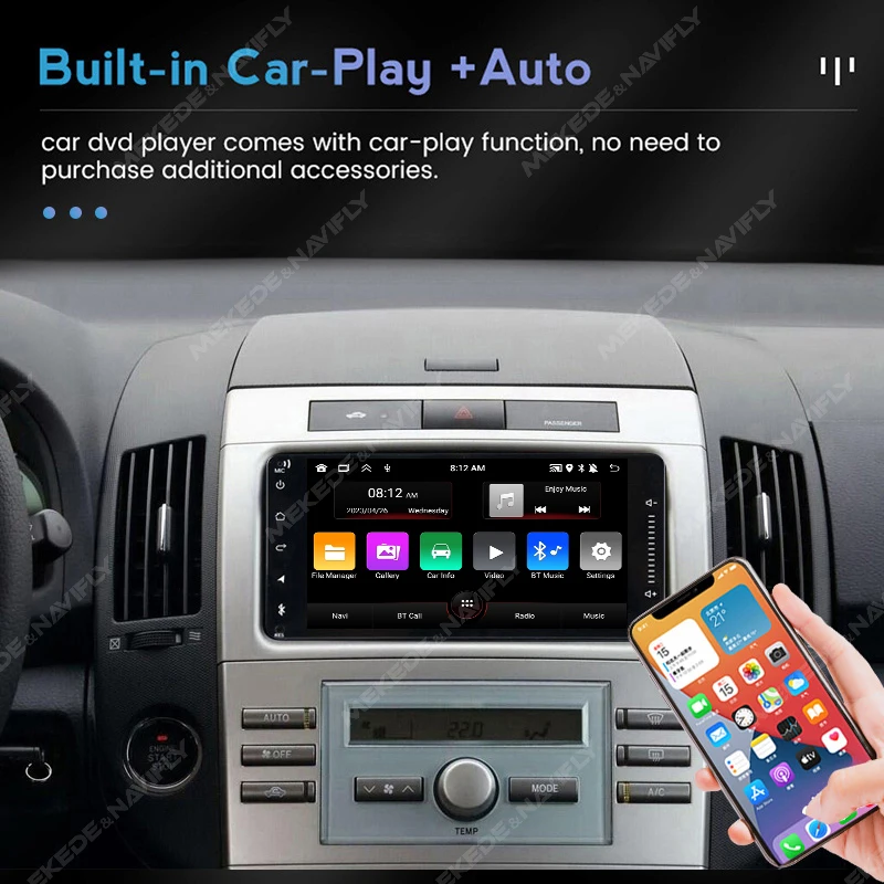 Android 13 Wireless Carplay Auto Car multimedia player IPS Screen GPS WIFI 7/8/9'' Car Radio For VW Passat golf Polo Jetta Skoda image 4