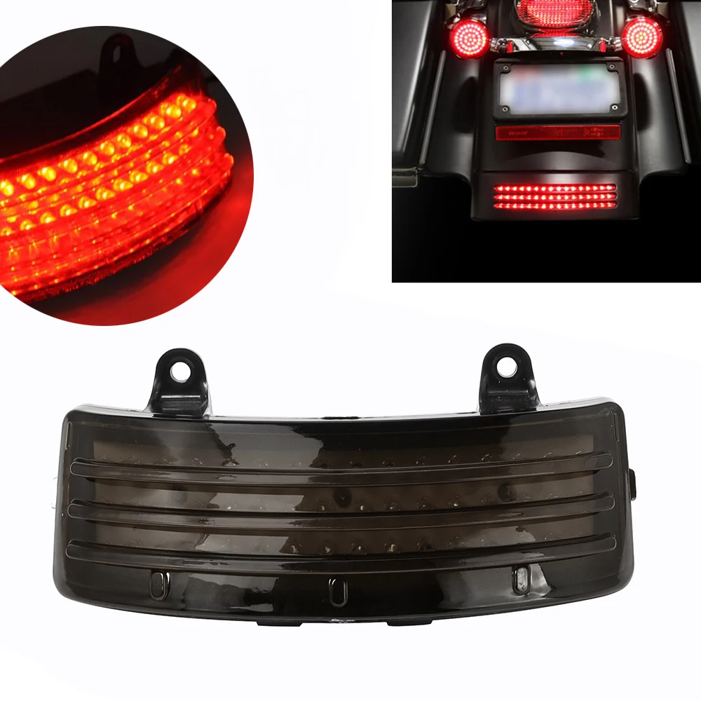 Motocyklowe światło tylne LED Tri-Bar tylnego błotnika kierunkowskazu hamulca do Harley Touring Street Glide Road Glide FLHX FLTRX 96-13 — zdjęcie 7