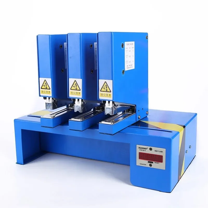 Desktop Smart Pneumatic 3 Heads Paper Stapler Machine Efficient Stapler