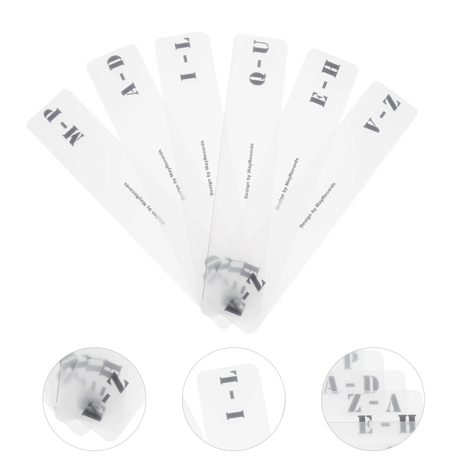 

Набор из 6 разделителей для дисков A-Z, горизонтальные прозрачные акриловые этикетки для виниловых пластинок, классификационные карточки для ящиков, шкафов и органайзеров для хранения