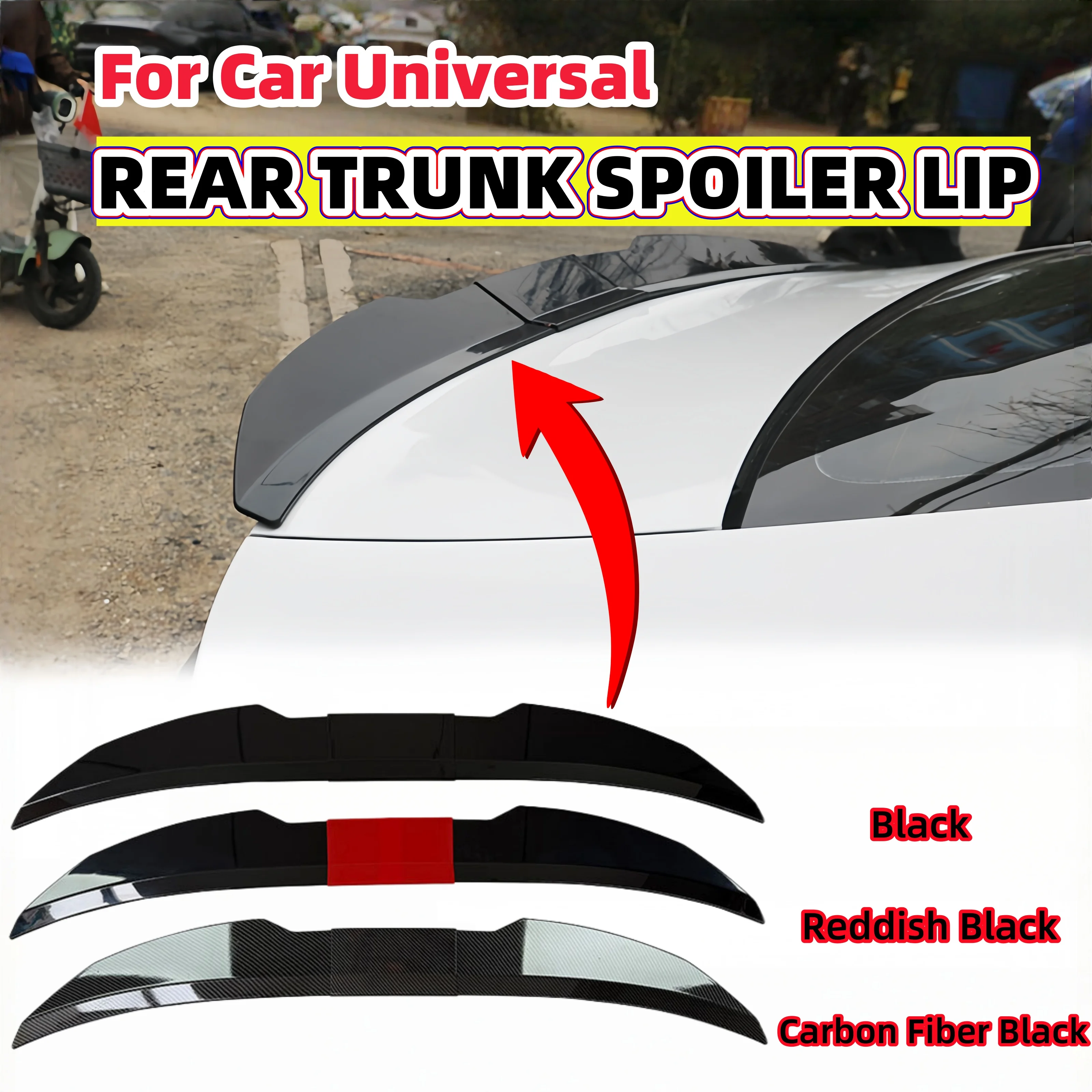 

3Pcs Universal Trunk Tail Rear Wing Spoiler 115-125Cm For BMW For Tesla For Audi Toyota Honda KIA Hyundai Car Accessories