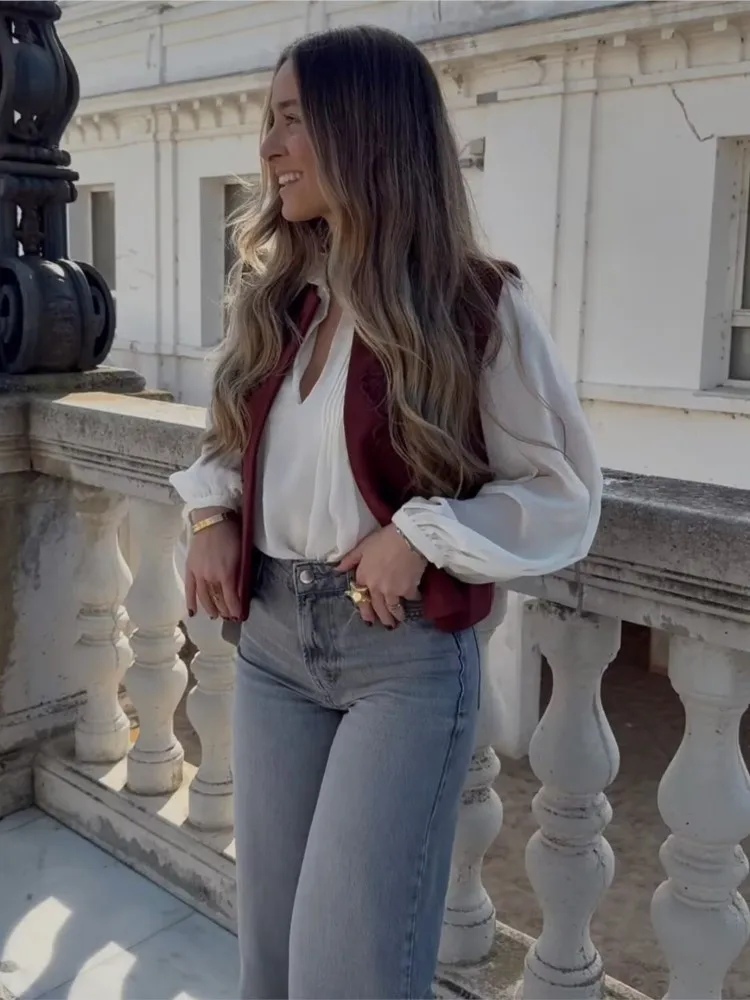 NERHEFZ, camiseta sin mangas informal para mujer, chaleco con efecto de textura de gamuza de otoño, chaleco de gamuza sintética, Tops sin mangas para mujer, chaleco femenino