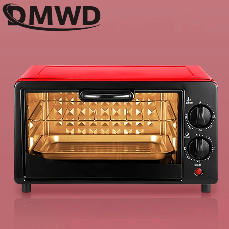 DMWD Household Electric Oven Mini Multifunctional Bakery Timer Toaster Biscuits Bread Cake Pizza Cookies Baking Machine 12L EU