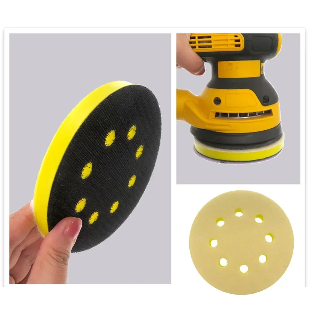 1 PC Orbital Sander แผ่นโฟมสําหรับเครื่องดูดฝุ่น Sander Sanding Discs Polisher Polishing & Backing Pads ในครัวเรือนเครื่องมือ