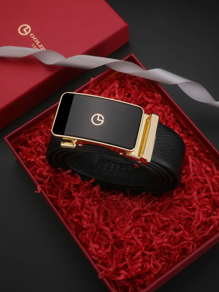 goldlion-men's-leather-belt-casual-business-automatic-buckle-inner-wear-jeans-belt-versatile-new-model-polyester-inner-material