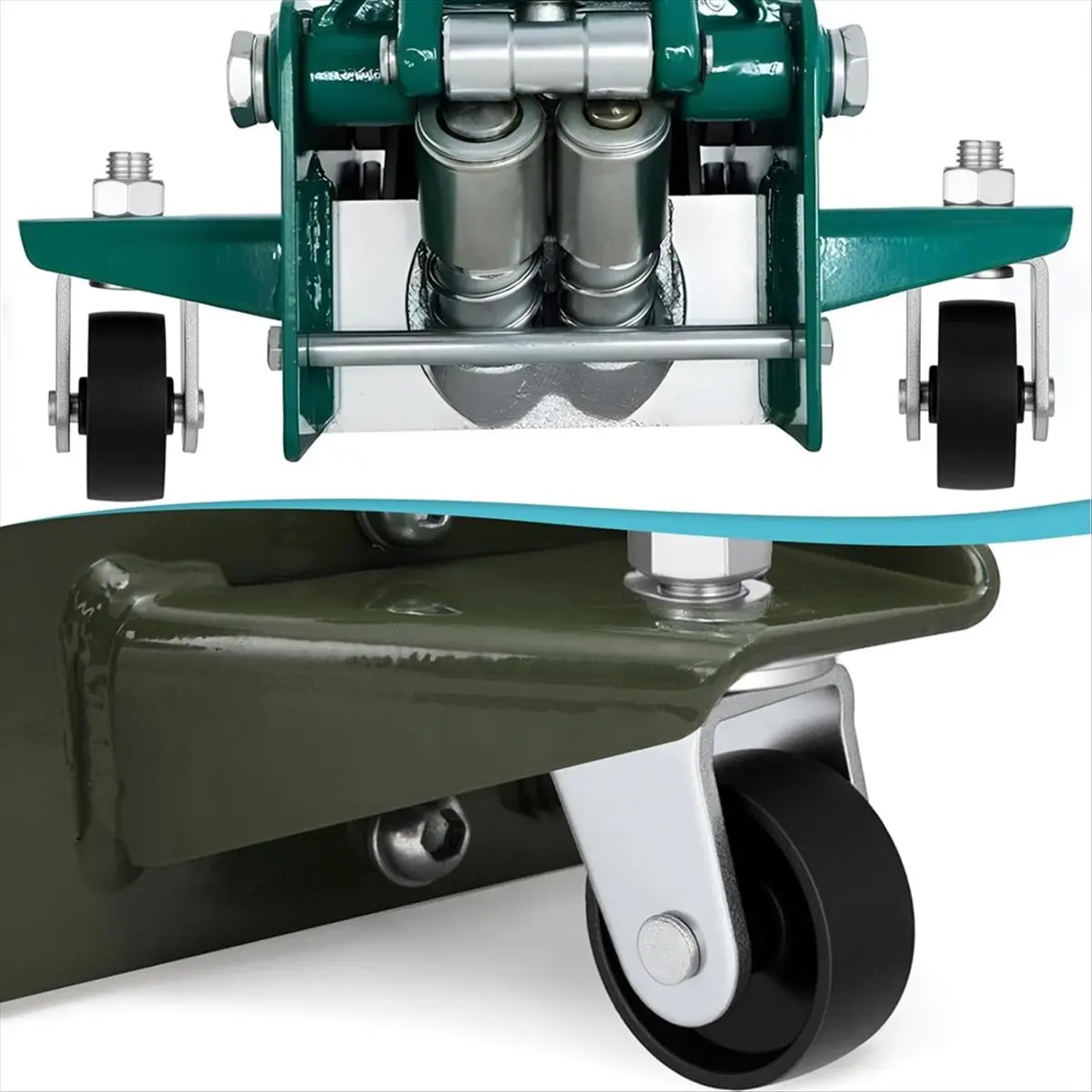 2 Pcs Floor Jack Casters for 4 Ton Floor Jack,Cast Iron Racing Jacks Caster Wheel with 16mm Stem,Floors Jacks Parts