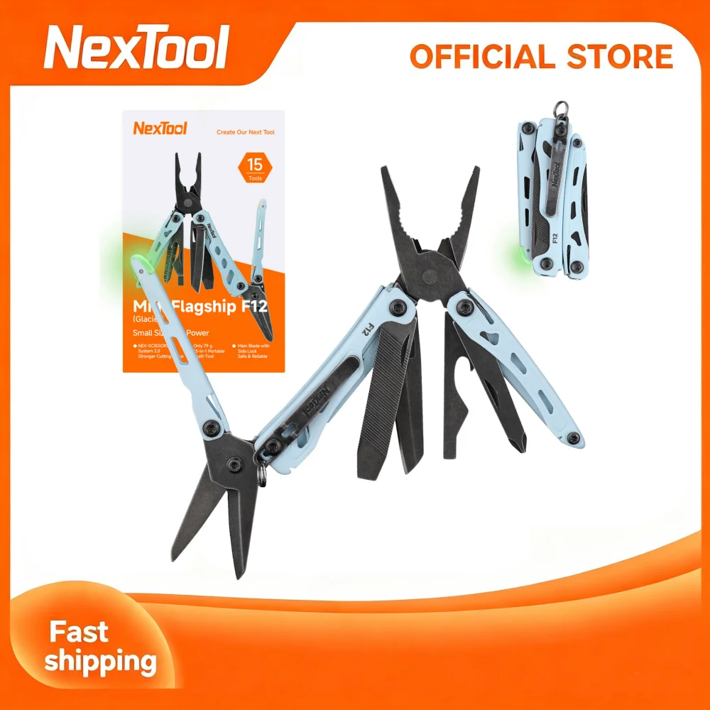 NexTool Mini Flagship F12 15-in-1 Multitool Vouwbare EDC Handgereedschap Schroevendraaier Mini Tang Vijl Schaar Flessenopener Buitengebruik