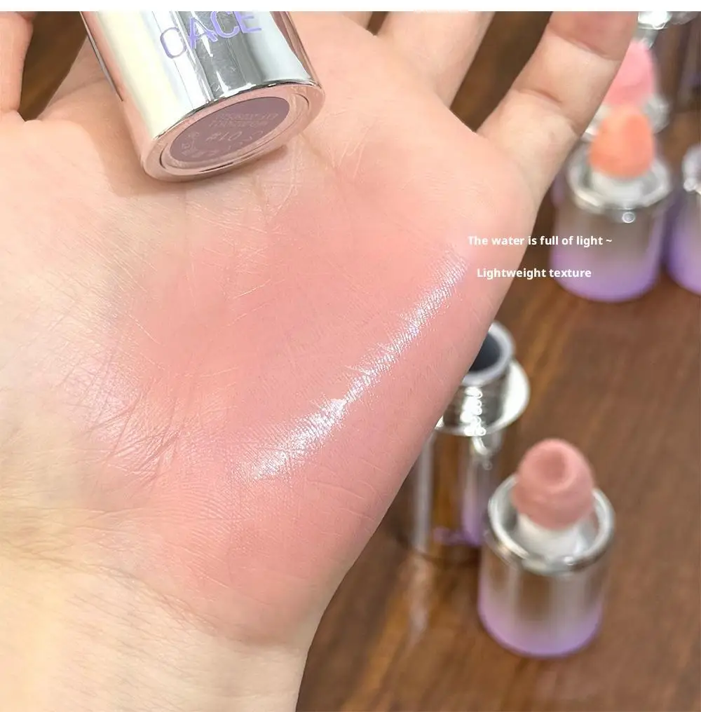 Bâton de fard à joues liquide avec pointe éponge pour lèvres et joues, Correction de couleur imperméable et longue durée, maquillage pour le visage, 4 couleurs