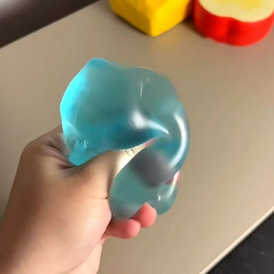 Bola de estresse de maçã verde mole, brinquedo sensorial macio para tdah, autismo, recuperação lenta, brinquedo de apertar para adultos e crianças, presente de natal